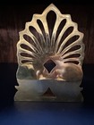 Vintage Brass Peacock Bookend Art Deco Style