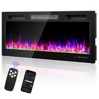 42  Ultra-thin Electric Fireplace Wall Mounted recessed Heater W  Remote Control