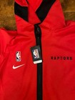 Nike Nba Dri Fit Toronto Raptors Team Issue Warm-up Hoodie Jacket Sz M  125