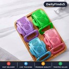 Silicone Back Scrubber Exfoliating Long Shower Belt Bath Body Brush Spa Massage