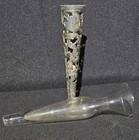 Vintage Mexican Sterling Silver 925 Filigree Bud Vase Glass Insert Taxco Rose