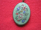 Pendant old Green Jade glass   pendant-probably German bohemian-vintage antique