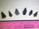 Lot Of 6 Obsidian Authentic Artifact Arrowheads Points Lake County Oregon   