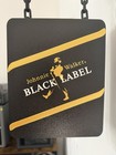 Johnnie Walker Black Label Bar-style Hanging Sign - 3d Printed