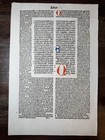 Rare 1493 Anton Koberger Latin Bible Leaf   Incunable   Jeremiah   Lamentations