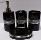 4 Pc Bath Accessory Set Soap Dish  Cup  dispenser   Toothbrush Holder
