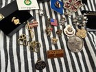 Mixed Lot Pinback Lapel Pins   Badges W  Girl Scout Star  Usa Flag  Brooches