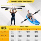 Frebuta Kayak Paddle70 To 95in Telescopic Carbon Fiber Kayak Paddle Frosted