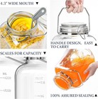 2 Pack 1 5 Gallon Glass Jar With Airtight Lid  192 Oz Square Wide Mouth Mason Ja