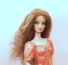 Barbie Doll Wig Size 4 Tibetan Lamb Mohair Ooak Custom  176 Chestnut Brown