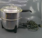 Vintage Nelson Machine Electric Metal Tabletop Popcorn Popper Glass Lid Works