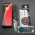 New  Dlt Exclusive Spyderco Smock 20cv Blade  Green Canvas Micarta C240gmrp
