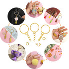 360pcs Gold Keychain Bulk  120pcs Key Rings With Chain And 120pcs Open