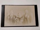 Group Of Men With Medals Military   Antique Cdv Photograph 
