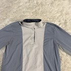 Child   s Xl Blue white Essex Classics Long Sleeve Horseback Riding Show Shirt