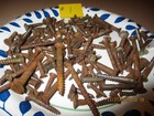 120--old Flat Head Steel Wood Screws  All With Some Rust   1 2 --2  Long  Lot  1