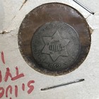 1852 Three 3 Cent Silver 3cs Piece Type 1 Rare Us Silver Coin