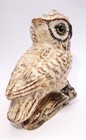 Cute Brown Owl On Log Pie Bird Vent Lownds-pateman Babbacombe Pottery England