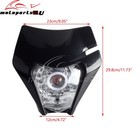 Universal E-mark Dirt Bike Headlamp Led Off Road Lighting Round Wick Purple Drl 