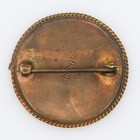 Antique Early Art Deco Italian Tiny Micromosaic Detail Floral Glass Brooch 1920s