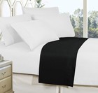 Flat Sheet Queen 1500 Thread Count Microfiber Wrinkle Free Black Elegant Comfort