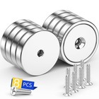 8 Pack 100lbs Neodymium Cup Magnets - Heavy Duty With Countersunk Hole   Screws 