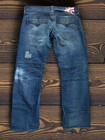 Rare Vintage Y2k Usa True Religion Ricky Patchwork Distressed Jeans 38x33