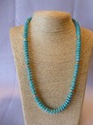 Turquoise And Silver Heishi Beads Native American Southwestern Necklace