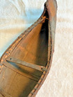 Vintage Native American Birch Bark Wood 12  Canoe