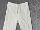 Vintage Us Navy Seafarer Jumper Pants 28x29 White Bell Bottom Button Fly Uniform