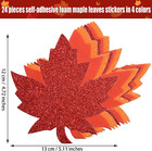 224 Pcs Thanksgiving Fall Foam Leaf Stickers Fall Crafts Self Adhesive Leaf Shap