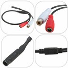 2x Audio High Sensitive Mic Microphone Cable For Cctv Security Camera Dvr System