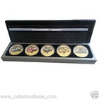 Mercedes Benz Lamborghini Corvette Jaguar Datsun 5 X 1oz Silver Coins Set Rare