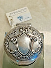 Vintage Glass Inkwell W  925 Sterling Top Portugal