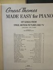 1960   s Vintage Large Note Piano Book Great Tv  Movie Themes   Songs Vg Cond