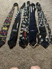 11 Novelty Neckties Ties Holiday Tabasco Poker Scooby Hallmark Silk Polyester