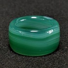 22mm Chinese Natural Green Agate Jade Hand Carved Rings Or Pendant Collection