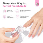 French Tip Nail Stamp  4pcs Nail Art Stamper Kit Clear Silicone Nails Stamping L
