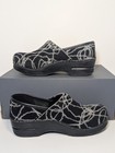 Dansko Professional Clogs Black Wool Felt Swirl Yarn Shoes Women   s 39 Us 9