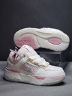 Amiri  Pink White Tweed Skate Shoes Chunky Ribbon Laces Sneakers  8 5
