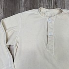 Vintage Mens Military Issued Thermal Henley Top Size M Cotton Wool Blend