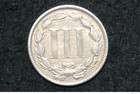 1865 Three Cent Nickel 3c    Choice Xf   Free Shipping