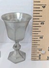 Vintage Leonard Hand Cast Hexagonal Pewter Cup 3 1 4  Tall Cordial   Set Of 4