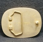 Wg05154 Very Cool Vintage 1970s Solid Brass Leather Fashion Artwork Belt Buckle