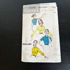 Vintage 1950s Butterick 7886 Blouse With Stitching Detail Sewing Pattern 14 Cut