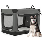 Collapsible Soft Dog Cat Crate 39inch Pet Puppy Cage Soft Sided W pocket 4 Doors
