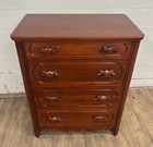 Vintage Davis Cabinet Co Lillian Russell Victorian Style Walnut Chest Of Drawers