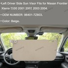 Left Driver Side Sun Visor Fits For Nissan Frontier Xterra 2000-2004 96401-7z803