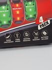 4 Pc Gear Light Led Safety Lights 2 Red 2 Green 3 Light Modes Weather Resistant