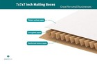 Jiazalpak 7x7x7 Inch Shipping Boxes  7x7 White Small Box  Inches 
